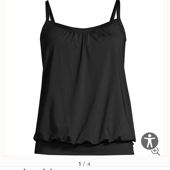 Lands End  Chlorine Resistant Blouson Tankini with built in bra size 14DD - Picture 9 of 9